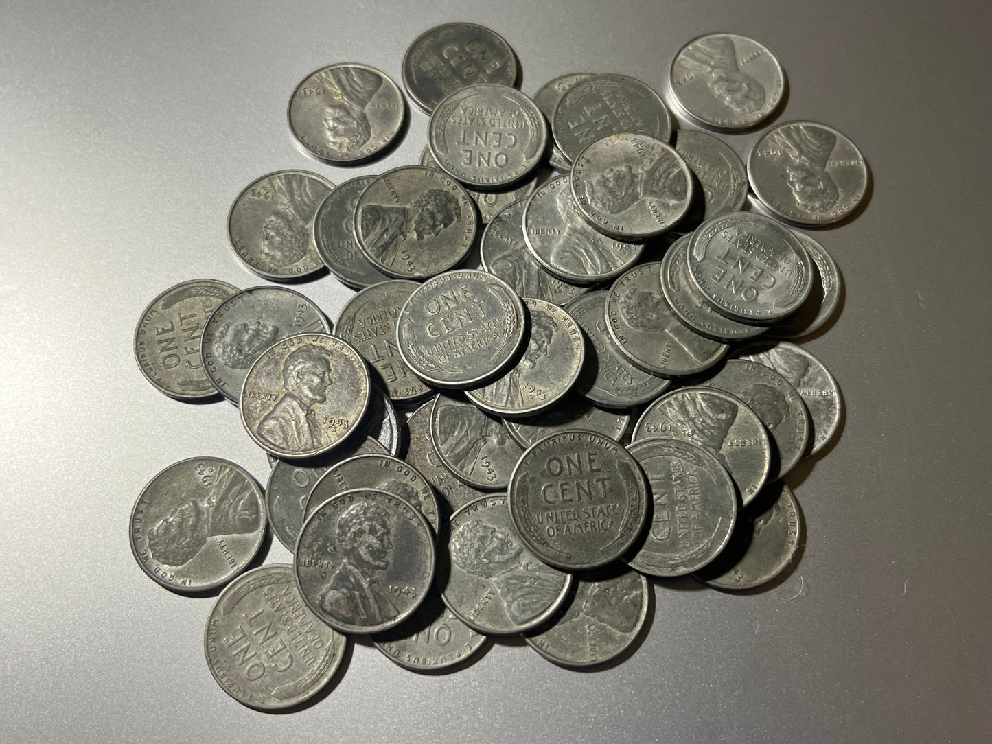 1943 STEEL Wheat Cents WWII Wartime One Year Issue