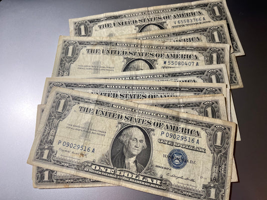 Series 1935-1957 $1 Silver Certificates Blue Seal